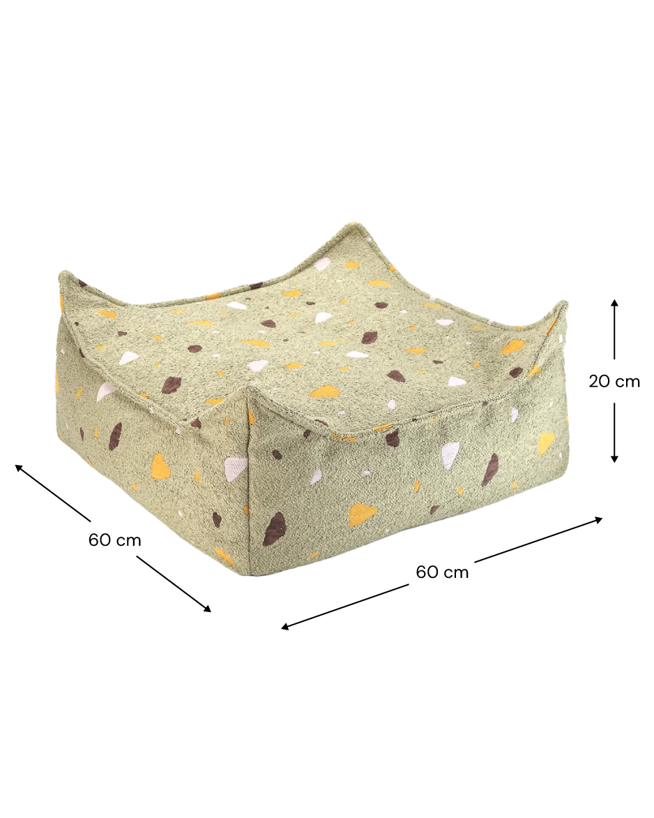 wigiwama-ottoman-carr-coussin-de-sol-carr-terrazzo-moss-tweed image 3