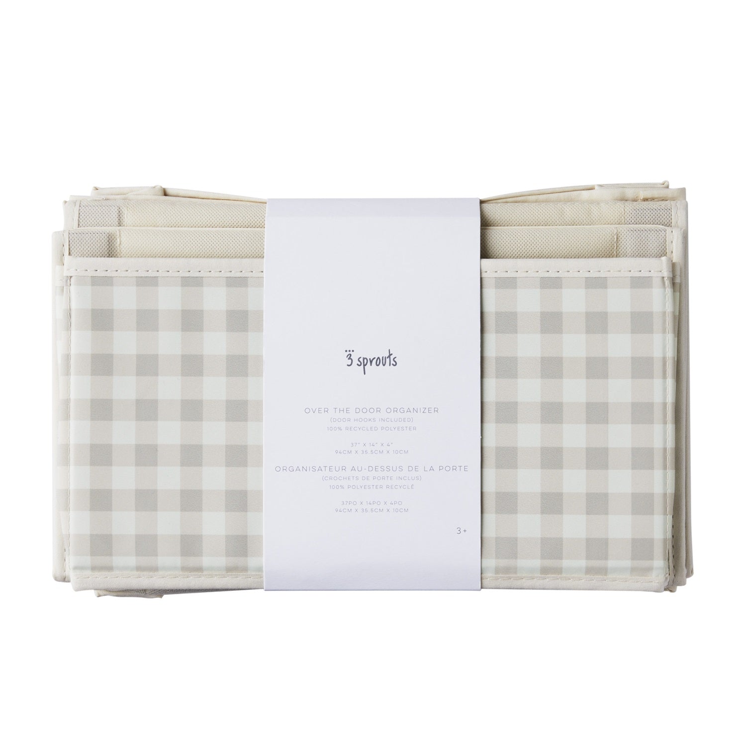 3-sprouts-organisateur-porte-vichy-beige-tissu-recycl-4-poches image 7
