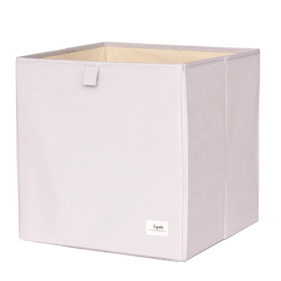 3-sprouts-bo-te-de-rangement-tissu-recycl-grise-33-x-33-x-33-cm image 1
