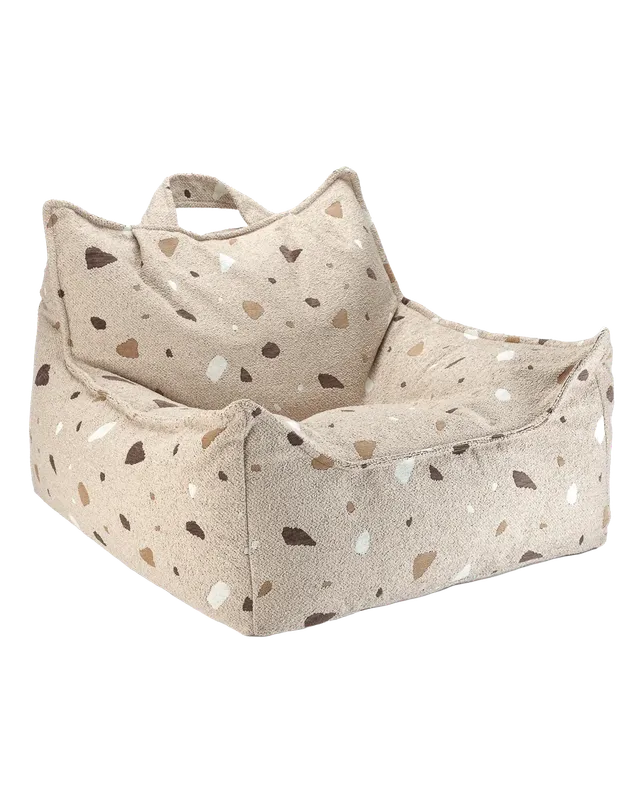 wigiwama-fauteuil-poire-terrazzo-sand-pouf-enfant image 1