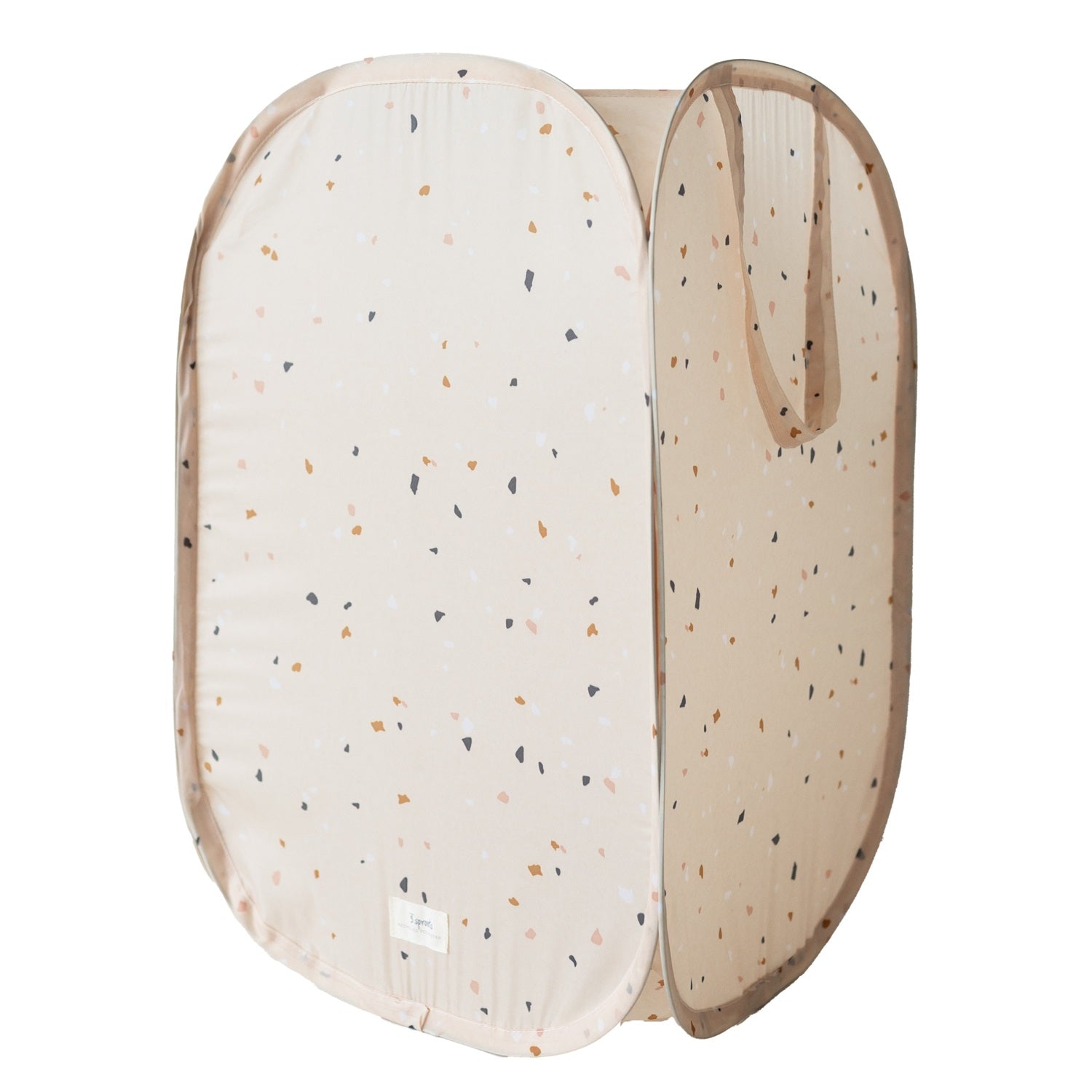3-sprouts-panier-linge-pop-up-terrazzo-beige-tissu-recycl image 1