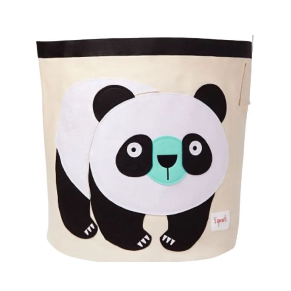 3-sprouts-bac-de-rangement-panda-panier-jouets-enfant image 1
