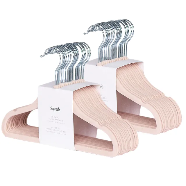 3-sprouts-cintres-velours-enfant-rose-x30-antid-rapants image 1