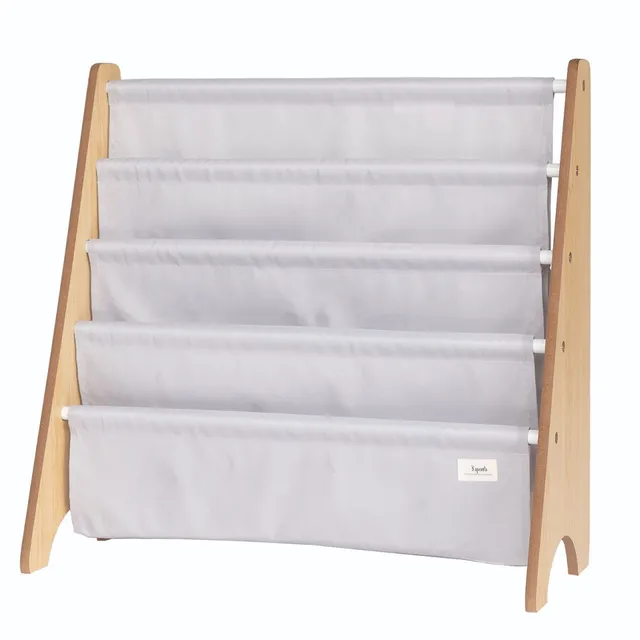 3-sprouts-biblioth-que-enfant-tissu-recycl-gris-clair image 1