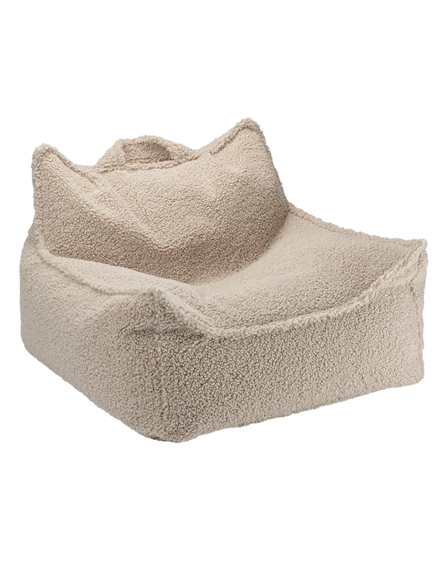 wigiwama-fauteuil-poire-biscuit-teddy-pouf-enfant image 1