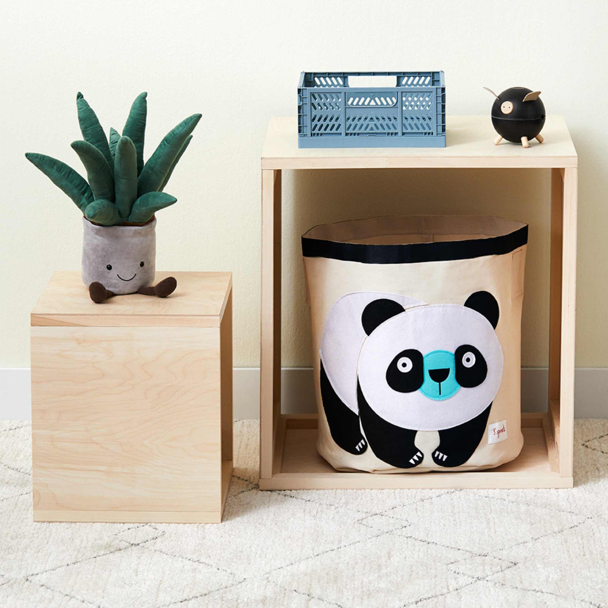 3-sprouts-bac-de-rangement-panda-panier-jouets-enfant image 3