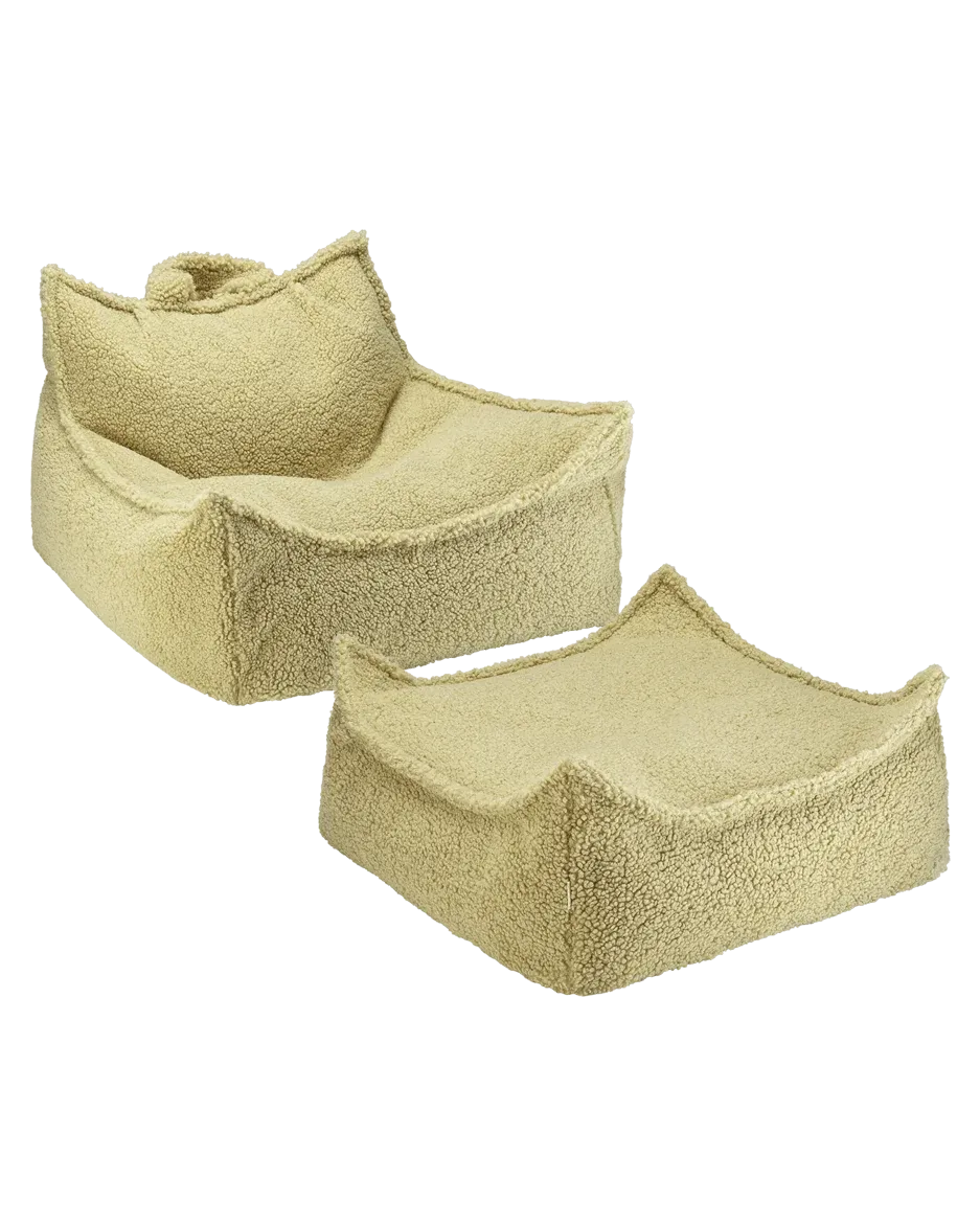 wigiwama-kit-fauteuil-poire-enfant-ottoman-carr-matcha image 1