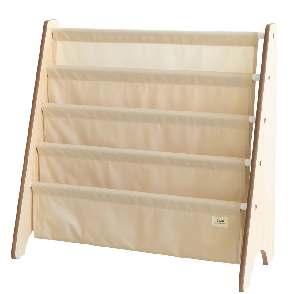 3-sprouts-porte-livres-tissu-recycl-beige-biblioth-que-enfant image 1