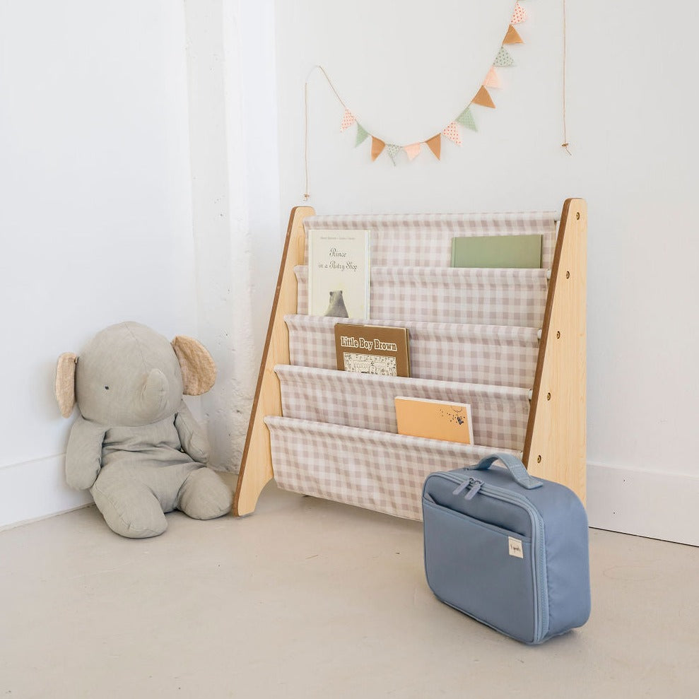 3-sprouts-biblioth-que-enfant-vichy-beige-tissu-recycl image 3