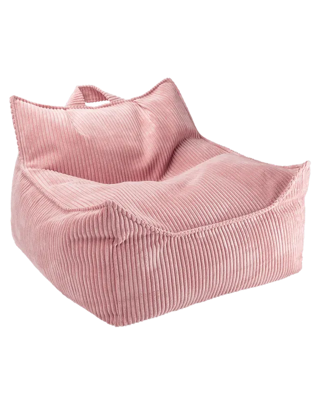 wigiwama-fauteuil-poire-pink-mousse-pouf-enfant-velours-c-tel-rose image 1