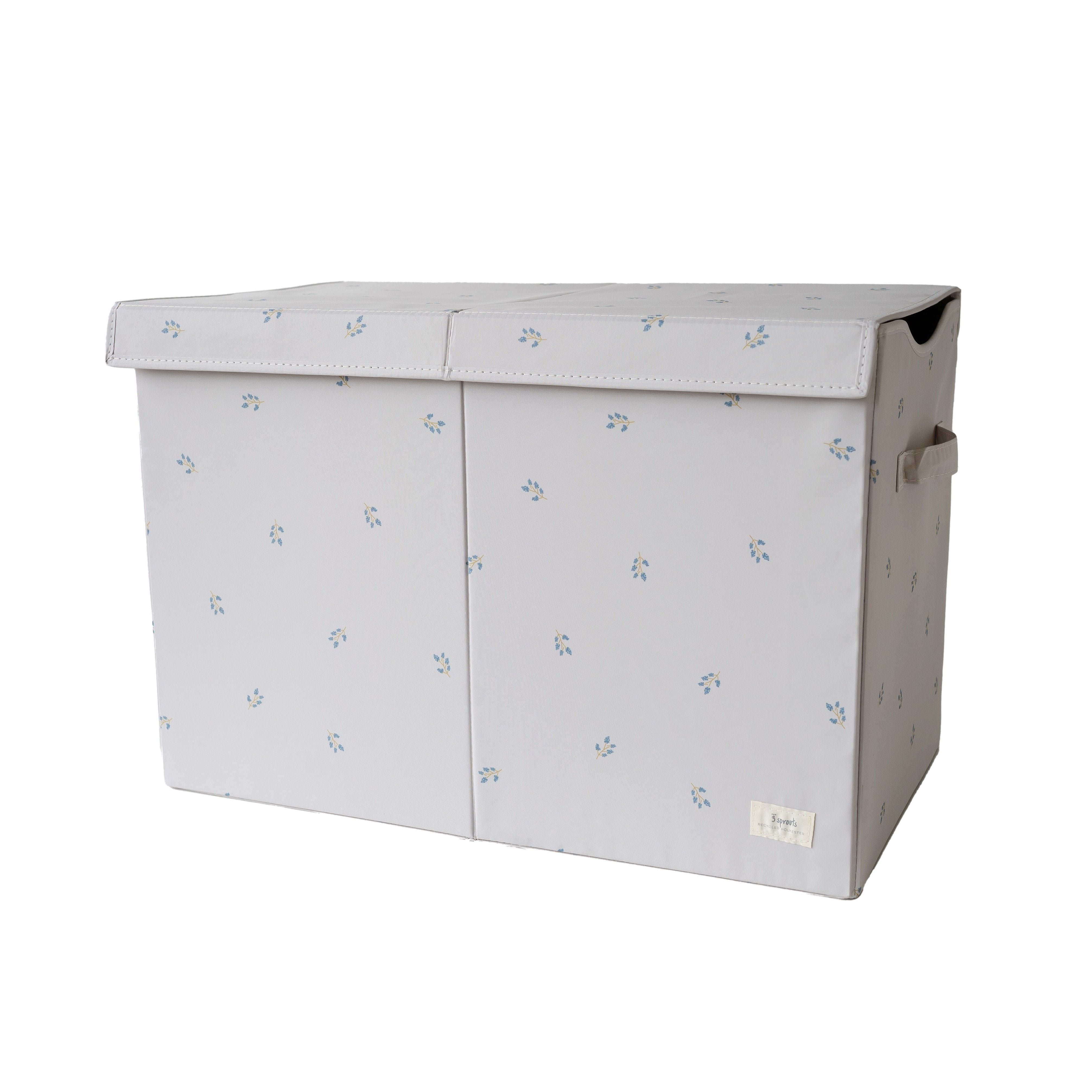 3-sprouts-blueberry-taupe-coffre-de-rangement-pliant-en-tissu-recycl image 1