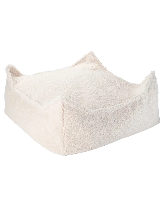 wigiwama-cream-white-coussin-de-sol-ottoman-carr-teddy image 1