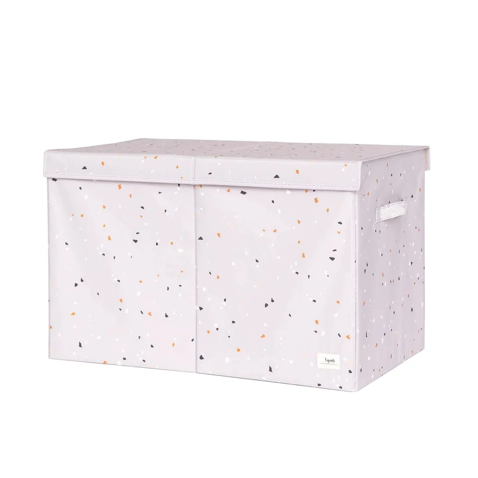 3-sprouts-coffre-de-rangement-pliable-en-tissu-recycl-gris-terrazzo image 1
