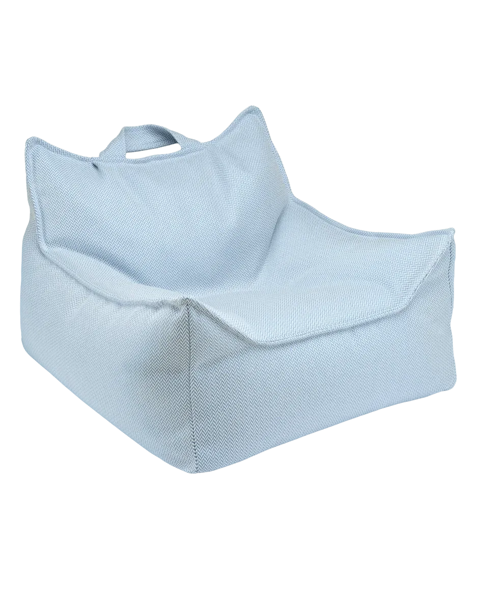 wigiwama-fauteuil-poire-outdoor-pouf-enfant-azure image 1