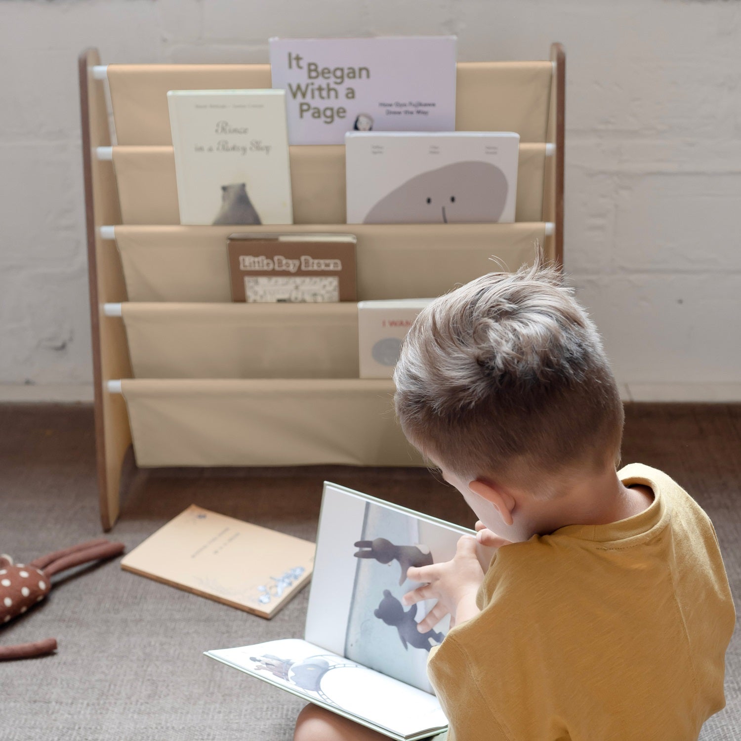 3-sprouts-porte-livres-tissu-recycl-beige-biblioth-que-enfant image 2