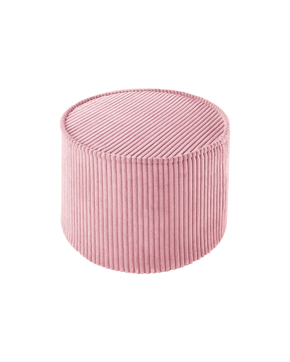wigiwama-pouf-enfant-pink-mousse-velours-c-tel image 1