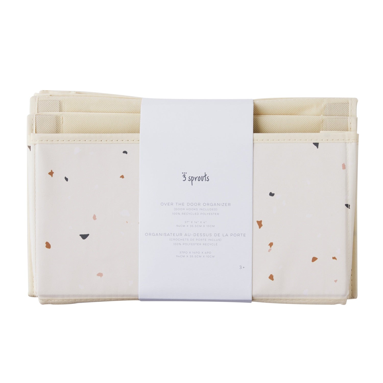 3-sprouts-organiseur-de-porte-tissu-recycl-terrazzo-cr-me-4-poches image 7