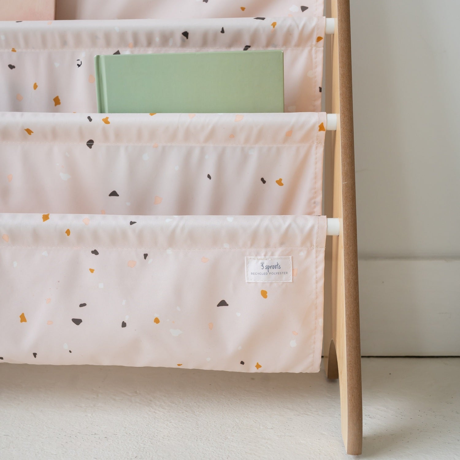 3-sprouts-porte-livres-enfant-terrazzo-rose-tissu-recycl image 5