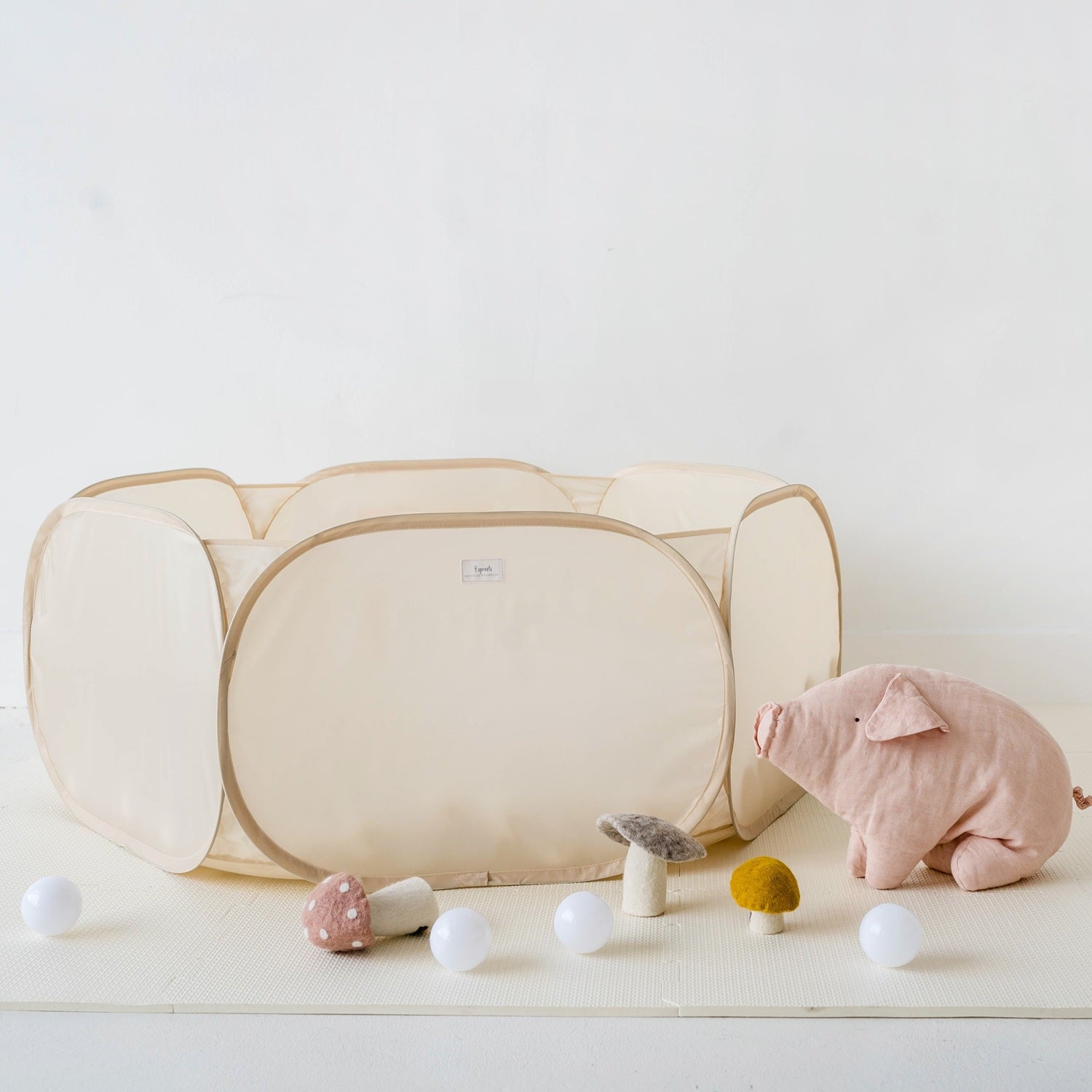 3-sprouts-piscine-balles-enfant-beige-tissu-recycl-pop-up image 4