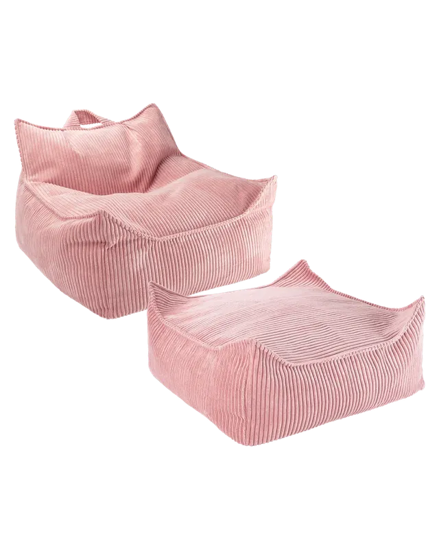 wigiwama-kit-fauteuil-poire-et-ottoman-pink-mousse image 1