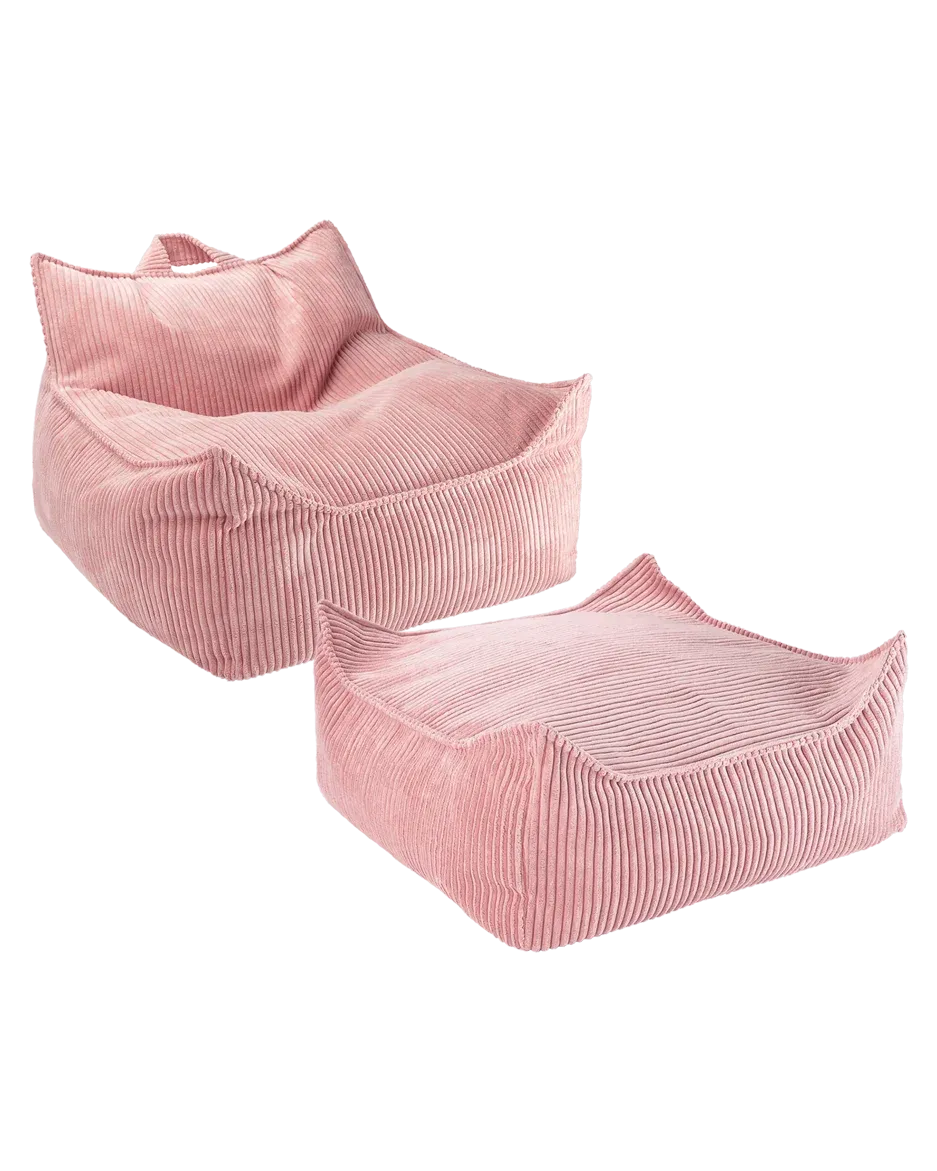 wigiwama-kit-fauteuil-poire-et-ottoman-pink-mousse image 1