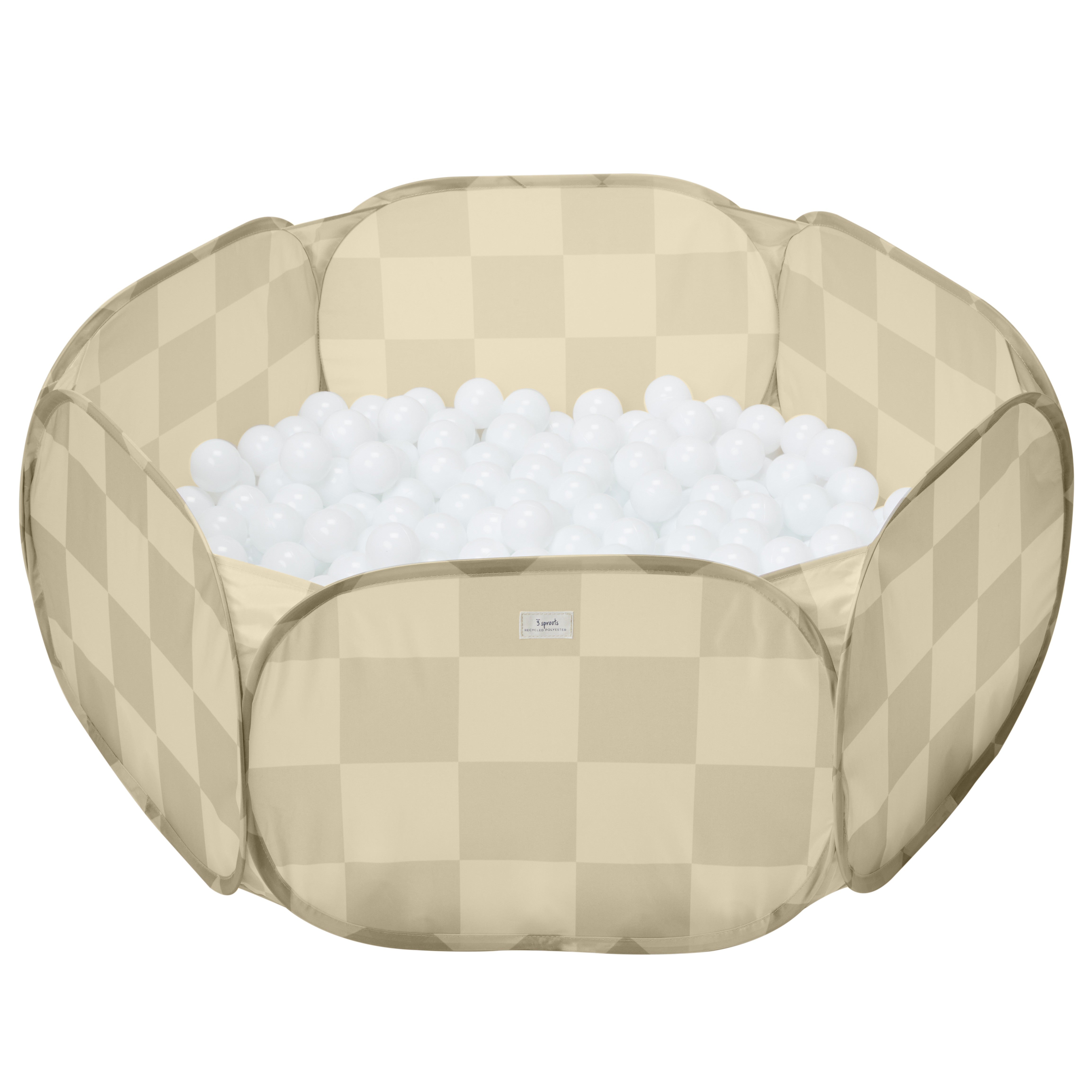 3-sprouts-piscine-balles-enfant-checkerboard-beige image 3