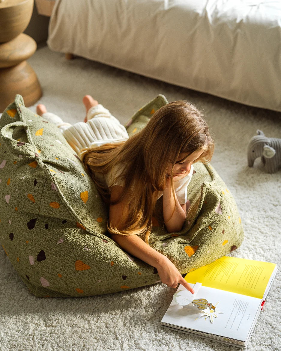 wigiwama-fauteuil-poire-pouf-enfant-terrazzo-moss image 8