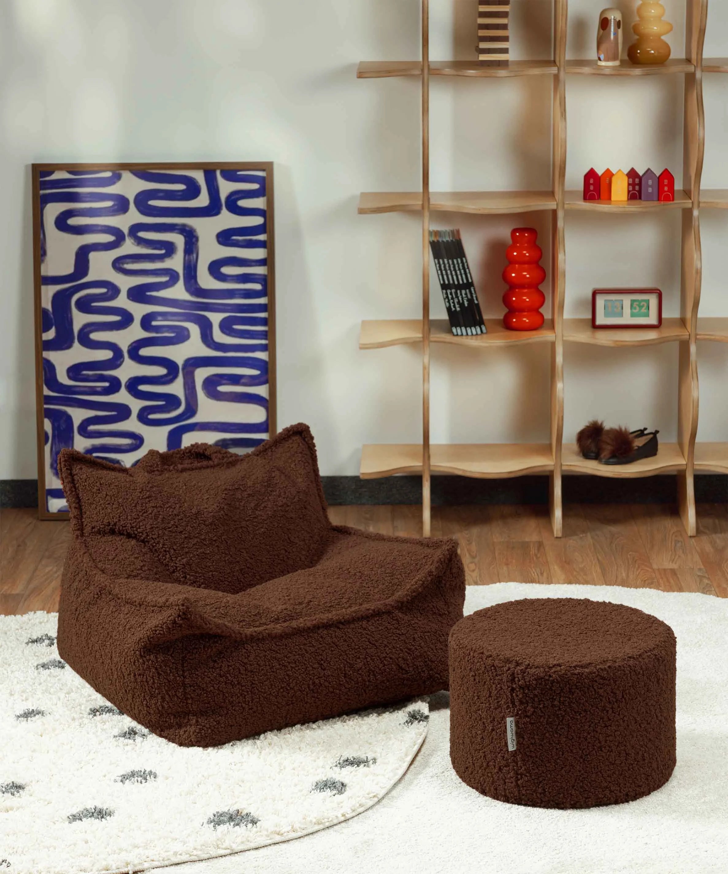 wigiwama-pouf-warm-hazel-pouf-enfant-teddy image 4