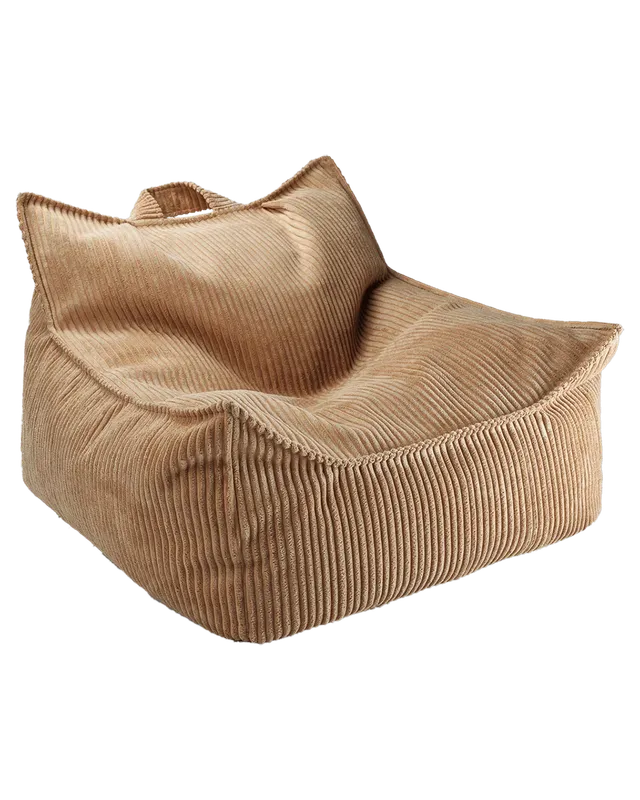 wigiwama-fauteuil-poire-toffee-velours-c-tel-pouf-enfant image 1