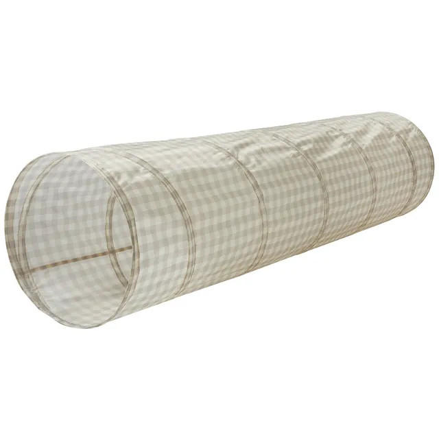 3-sprouts-tunnel-de-jeu-tissu-recycl-vichy-beige-pliable image 1