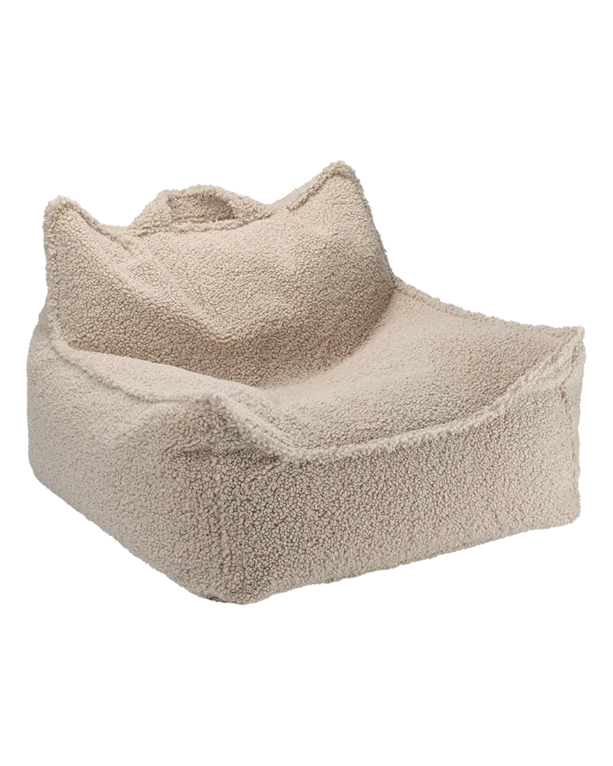 wigiwama-fauteuil-poire-biscuit-teddy-pouf-enfant image 1