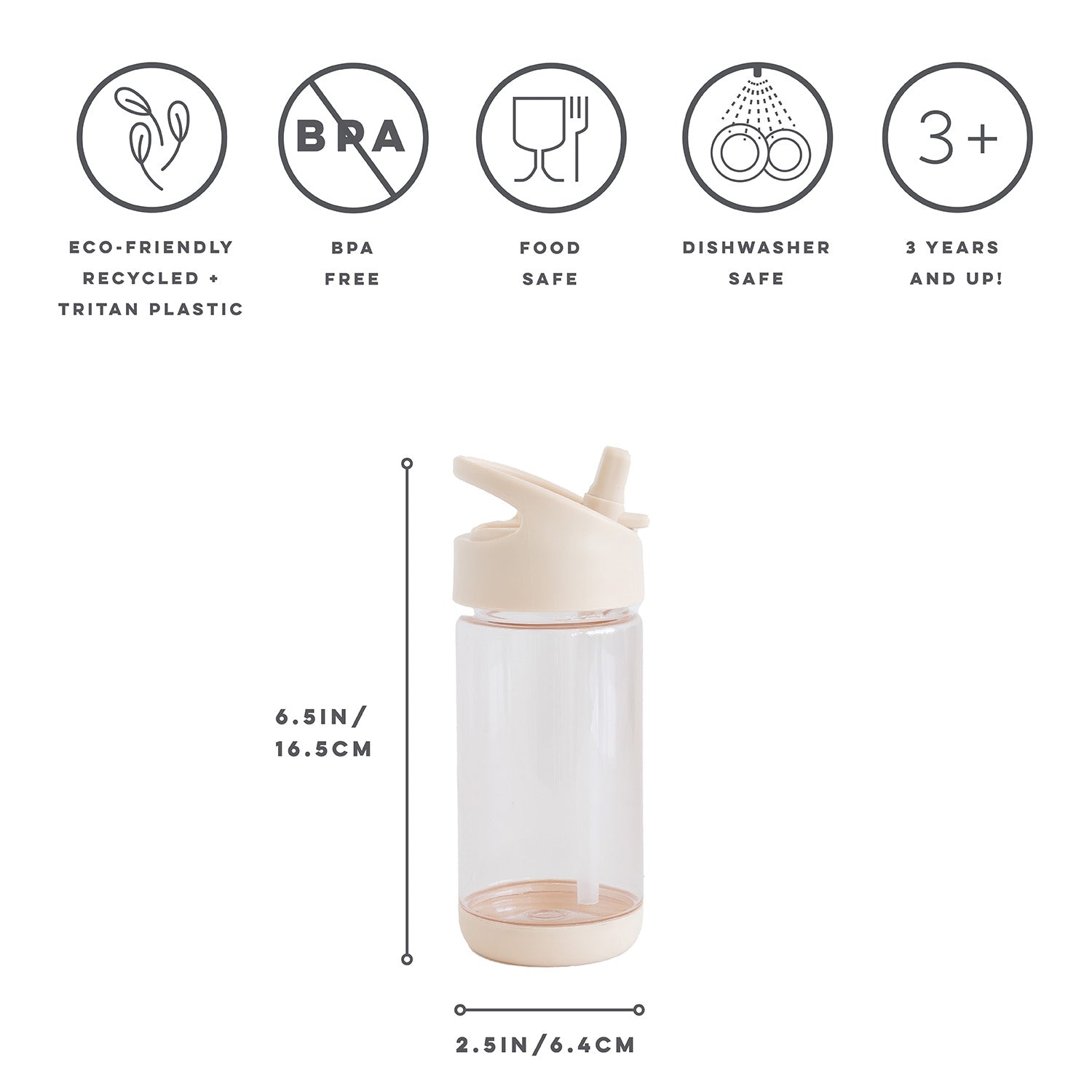 3-sprouts-gourde-plastique-recycl-sable-350-ml image 5
