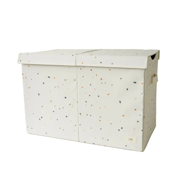 3-sprouts-terrazzo-cr-me-coffre-de-rangement-pliable-en-tissu-recycl image 1