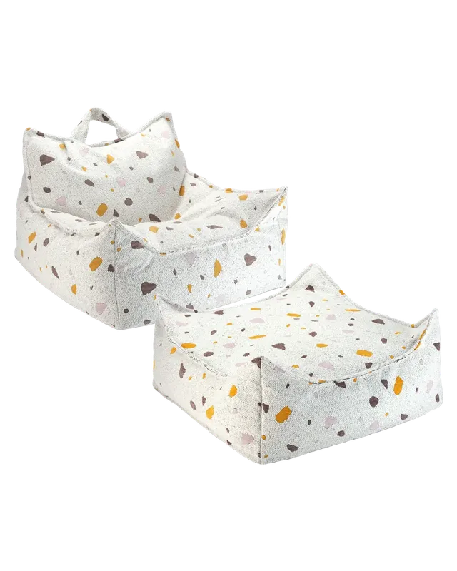wigiwama-kit-fauteuil-poire-et-ottoman-terrazzo-marble image 1