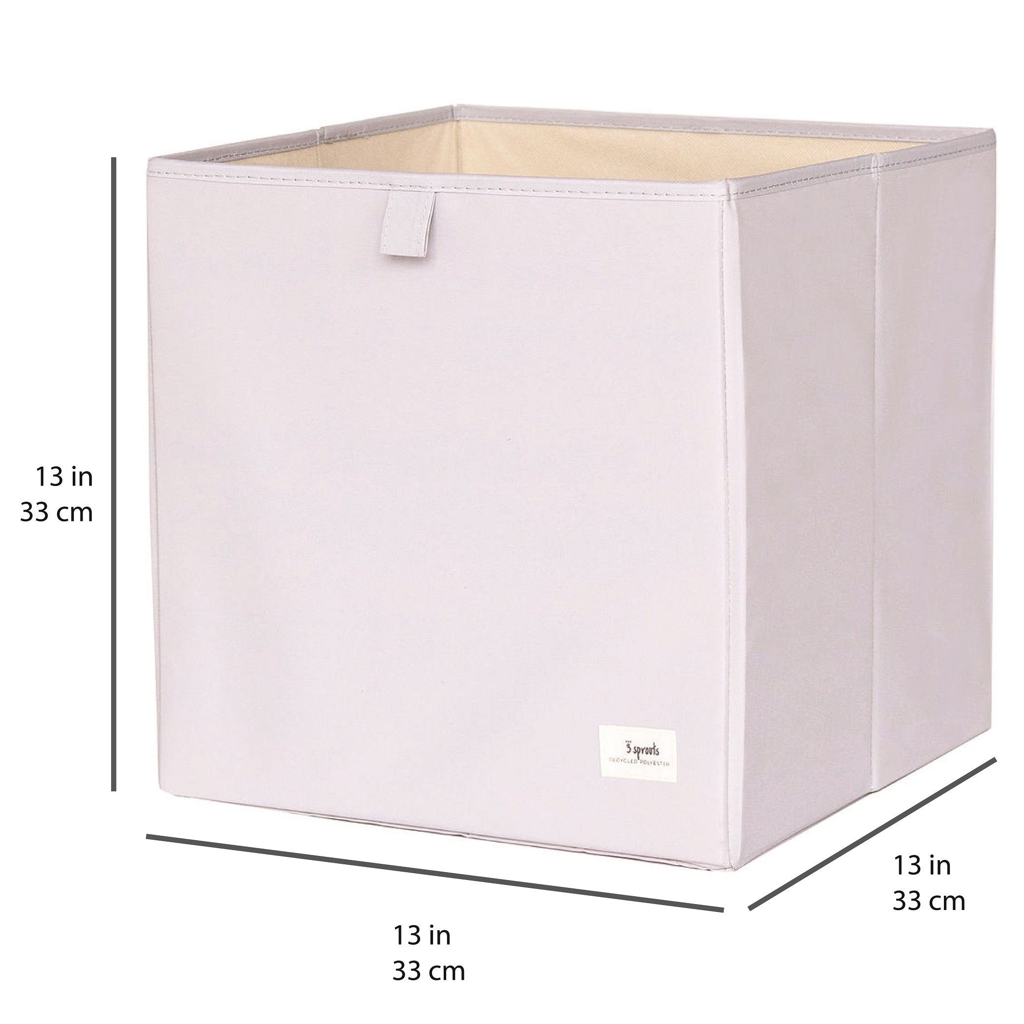 3-sprouts-bo-te-de-rangement-tissu-recycl-grise-33-x-33-x-33-cm image 3