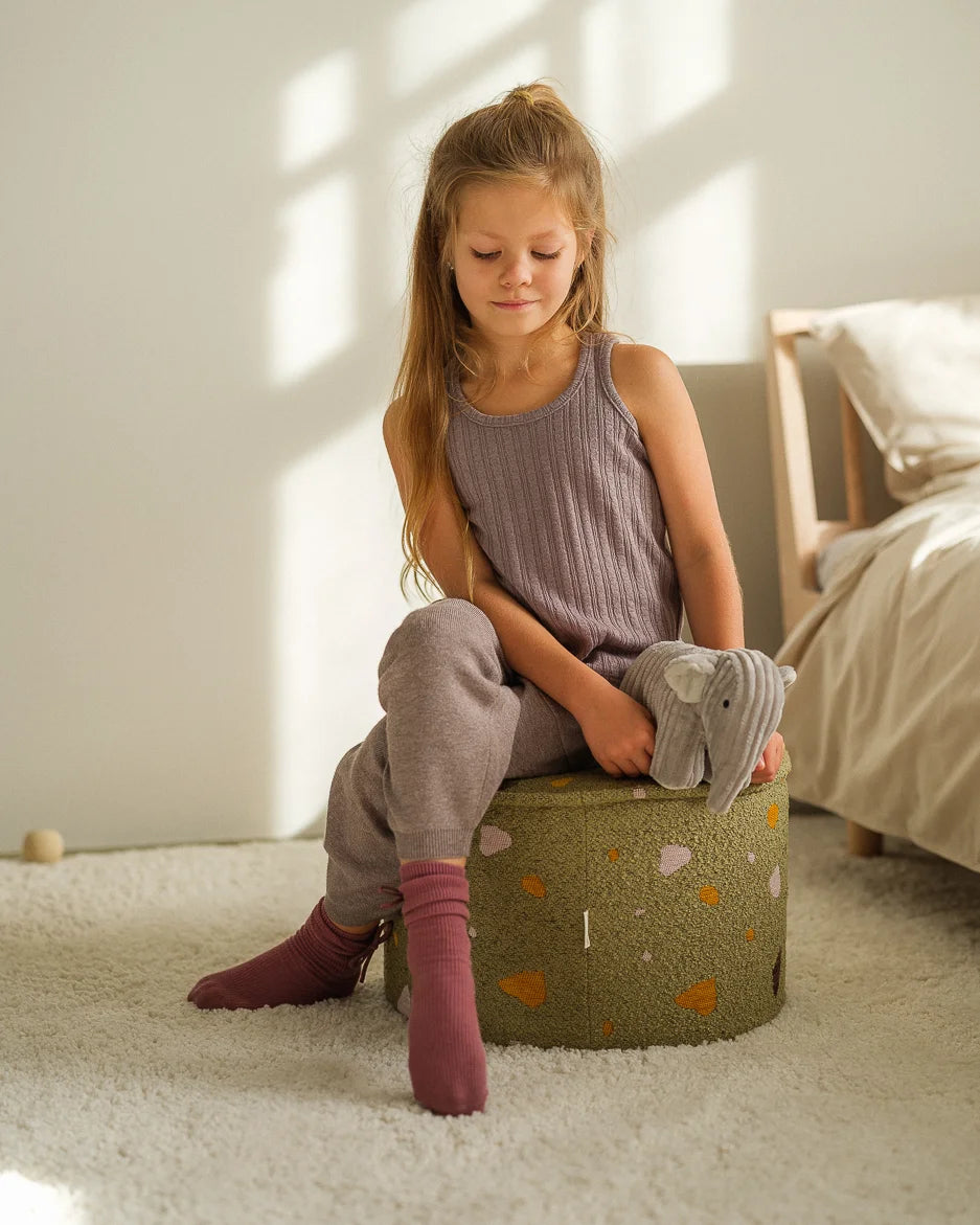wigiwama-pouf-terrazzo-moss-pouf-enfant image 2
