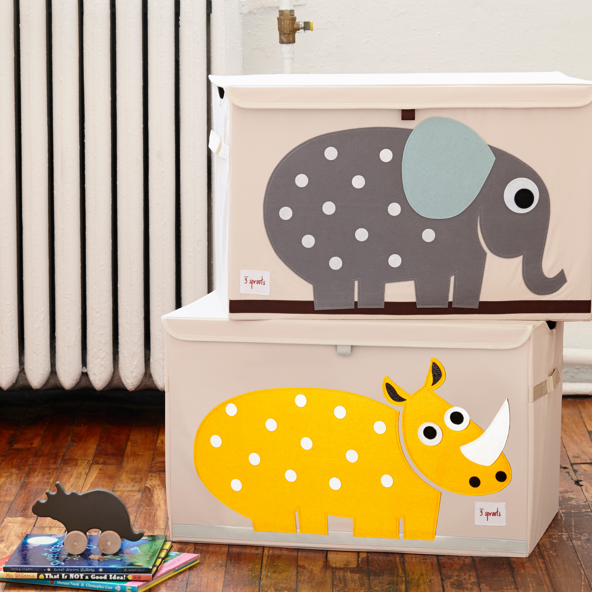 3-sprouts-rhino-coffre-jouets-animal-en-feutrine image 2