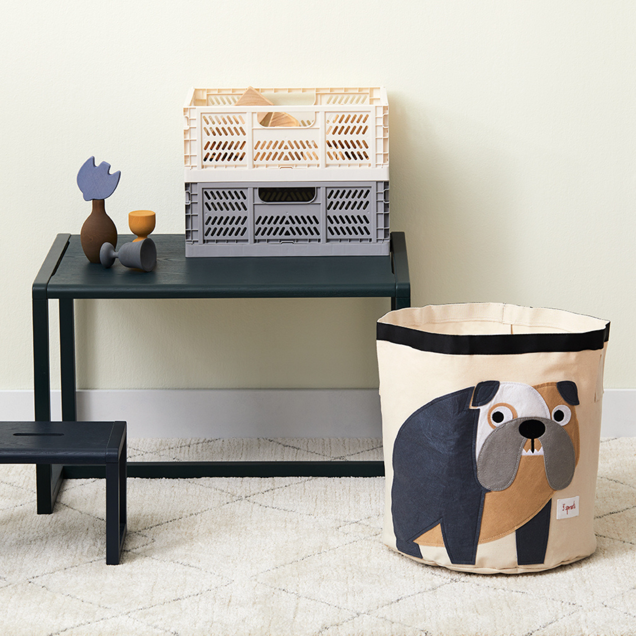 3-sprouts-panier-de-rangement-enfant-bulldog-toile image 3