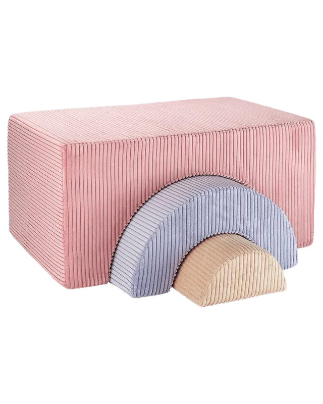 wigiwama-ensemble-jeu-arc-en-ciel-pink-mousse-playset-modulaire-3-pi-ces image 1