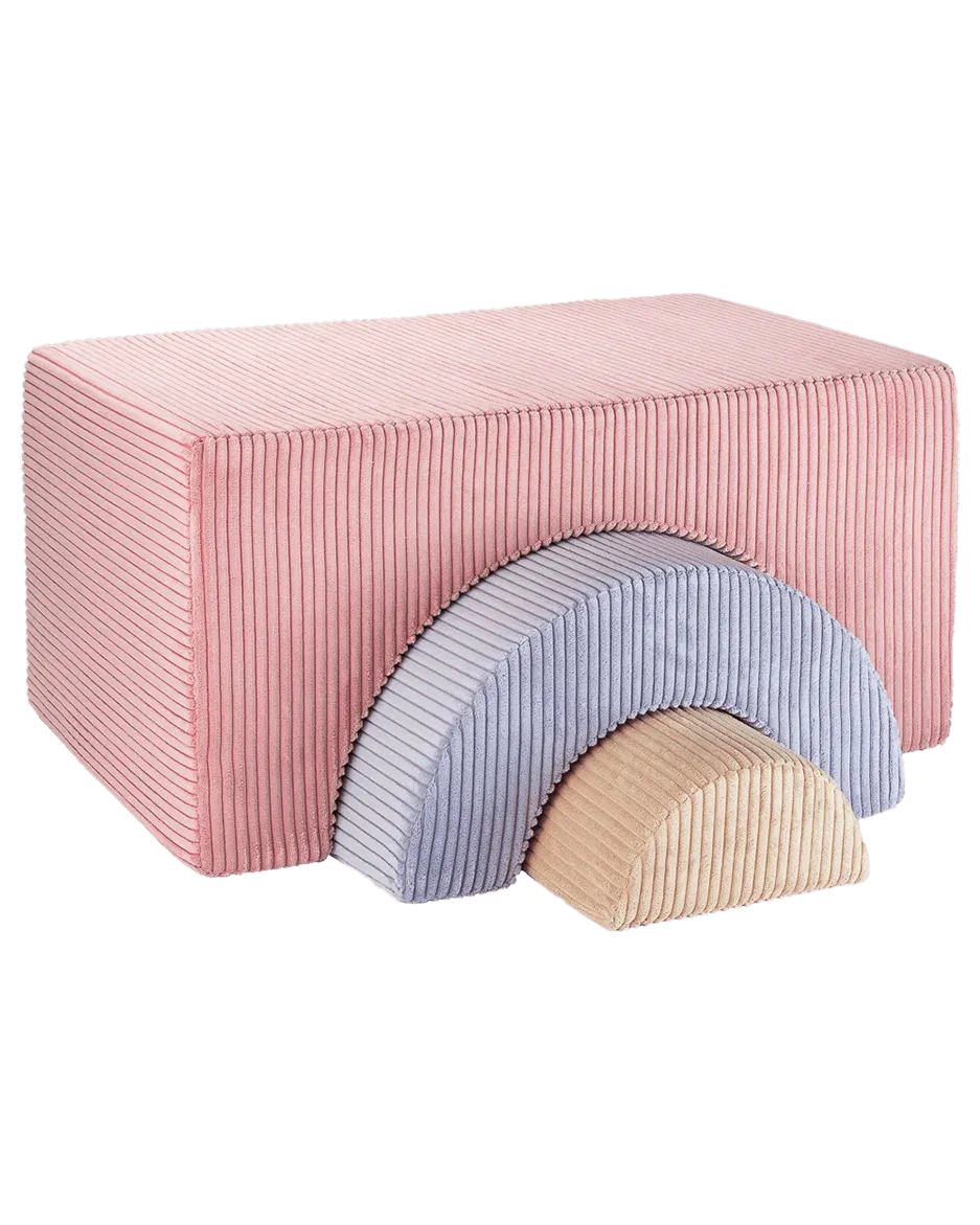 wigiwama-ensemble-jeu-arc-en-ciel-pink-mousse-playset-modulaire-3-pi-ces image 1