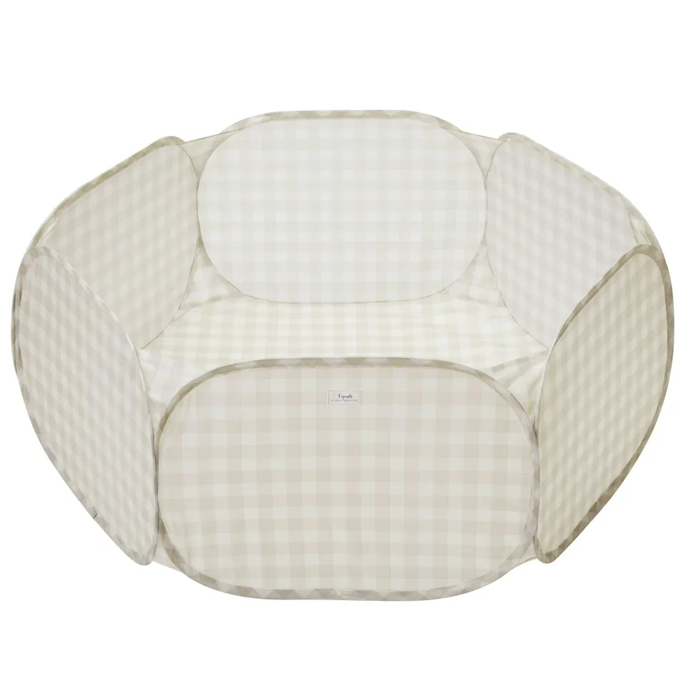 3-sprouts-piscine-balles-vichy-beige-en-tissu-recycl image 1
