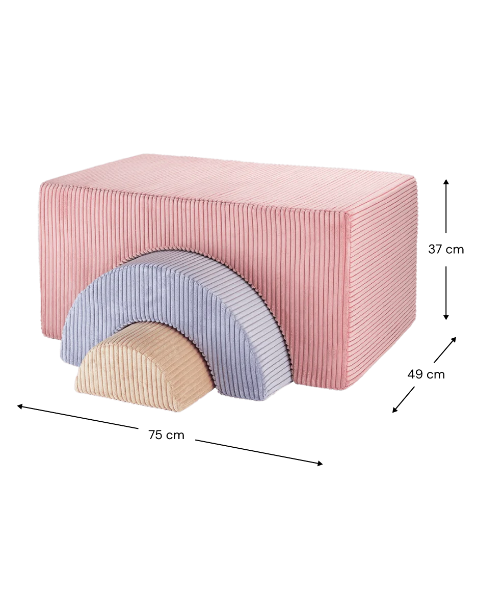wigiwama-ensemble-jeu-arc-en-ciel-pink-mousse-playset-modulaire-3-pi-ces image 3