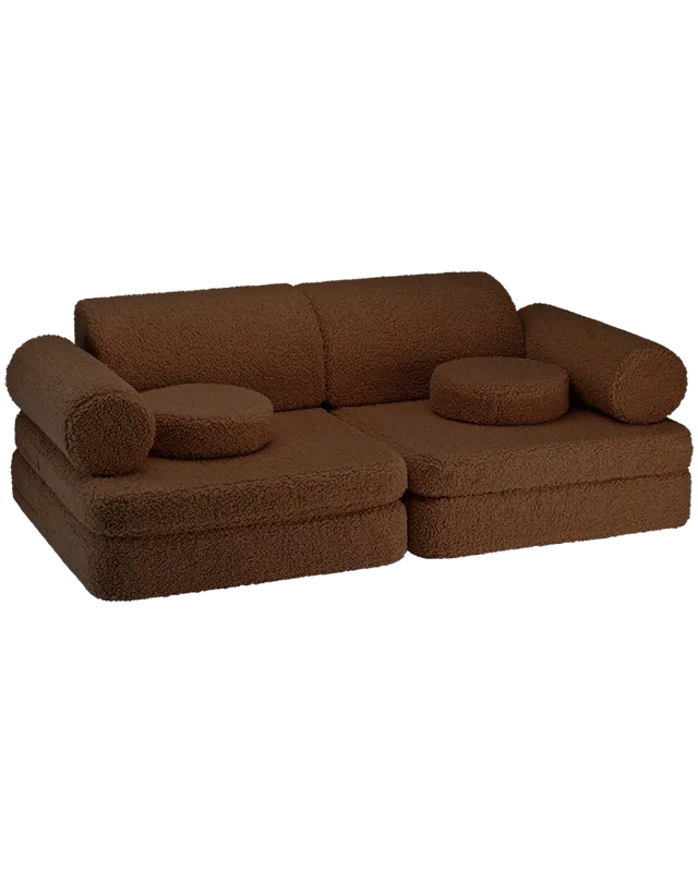 wigiwama-warm-hazel-canap-de-jeu-modulaire-enfant-teddy-brun image 1