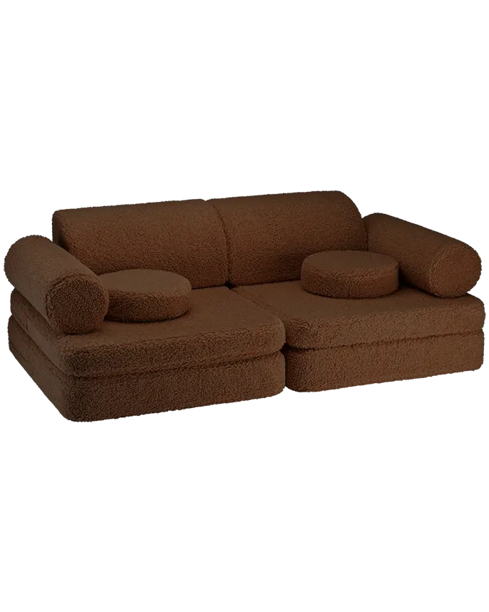 wigiwama-warm-hazel-canap-de-jeu-modulaire-enfant-teddy-brun image 1