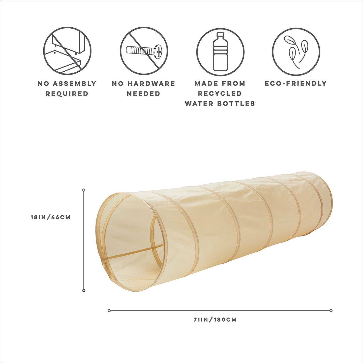 3-sprouts-tunnel-de-jeu-enfant-beige-tissu-recycl-pliable image 4