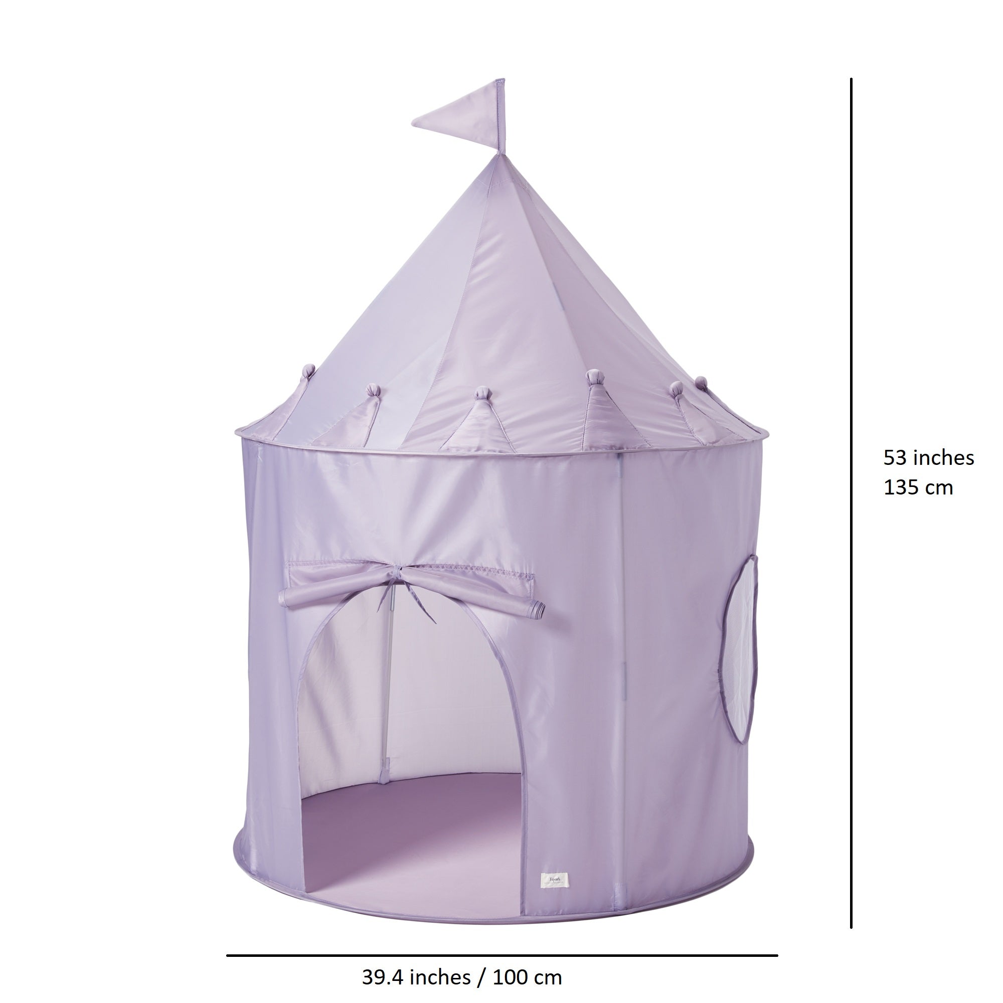 3-sprouts-tente-de-jeu-enfant-violet-en-tissu-recycl-tipi-cocon image 3