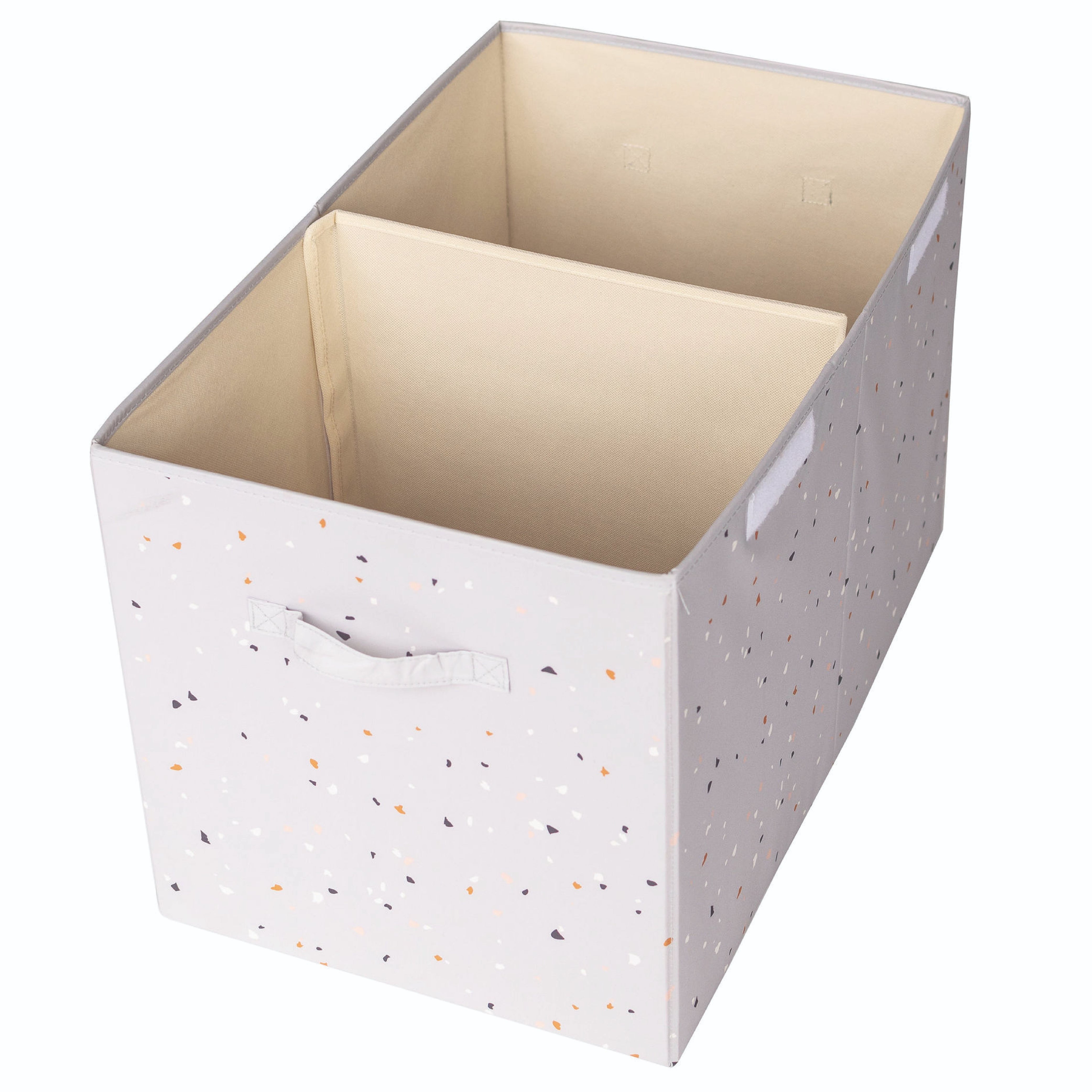 3-sprouts-coffre-de-rangement-pliable-en-tissu-recycl-gris-terrazzo image 4