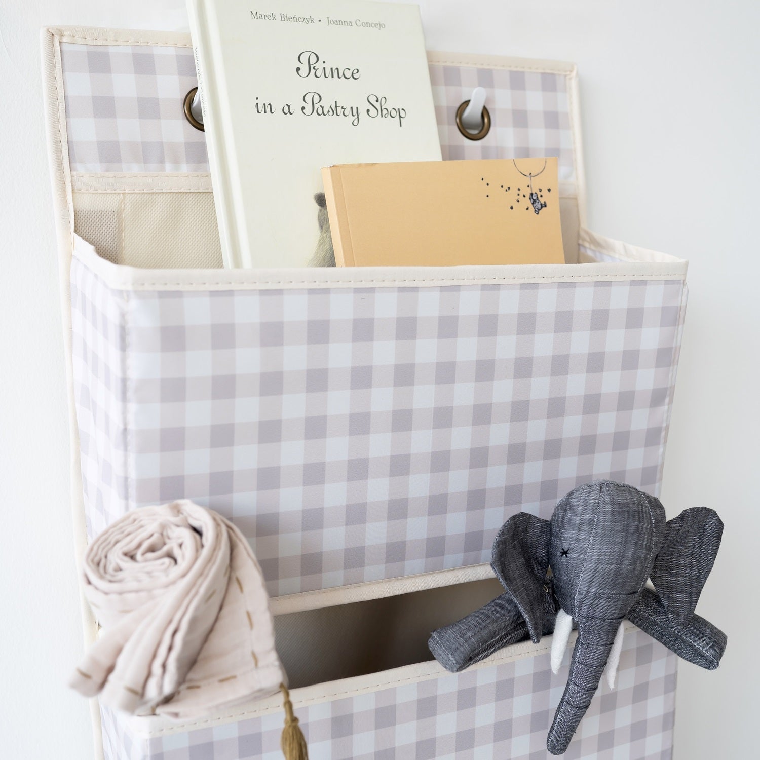 3-sprouts-organisateur-porte-vichy-beige-tissu-recycl-4-poches image 5