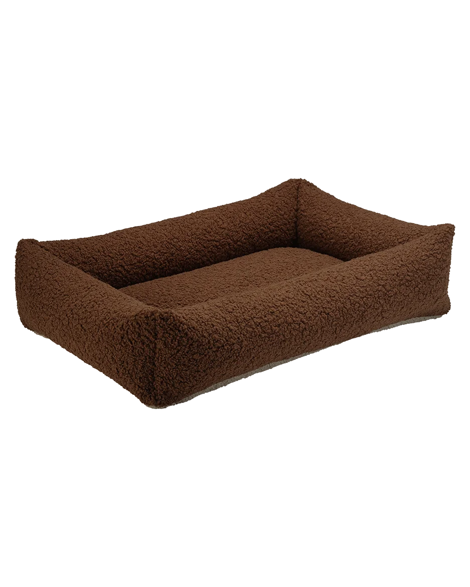 wigiwama-pet-snuggle-bed-l-warm-hazel-lit-chien-teddy-r-versible image 1
