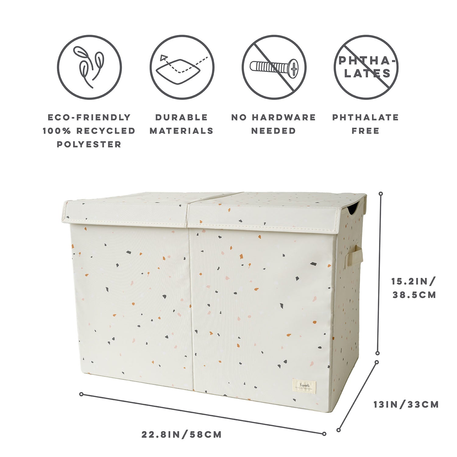 3-sprouts-terrazzo-cr-me-coffre-de-rangement-pliable-en-tissu-recycl image 5